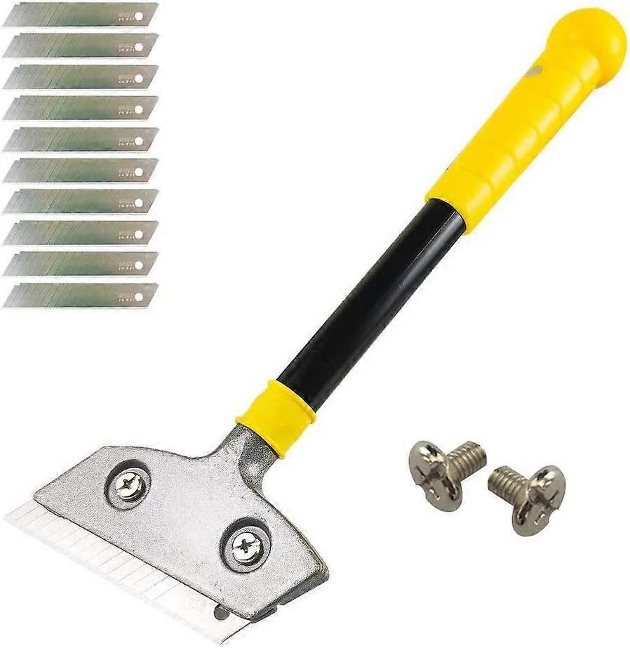 Augro Hob Scraper with 10 Metal Blades, Heavy Duty Scraper, Universal Scrape,60cm (with screws)