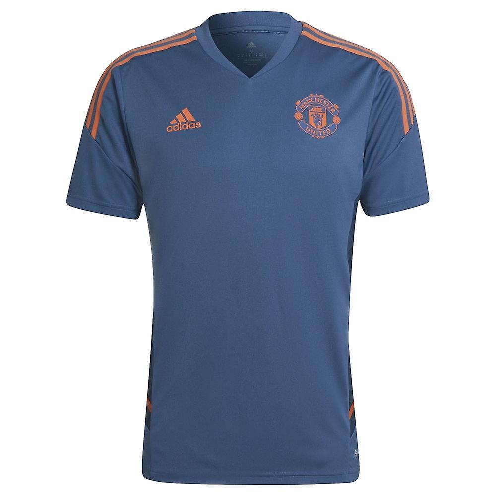 Adidas 2022-2023 Man Utd Training Shirt (Blue) Navy Large 42-44 inch Chest