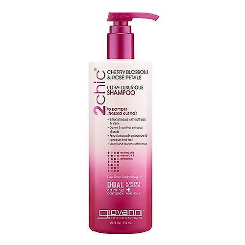 Giovanni Cosmetics 2chic Ultra Luxurious Shampoo Cherry Blossom & Rose Petals, 24 Oz (Pack of 1)