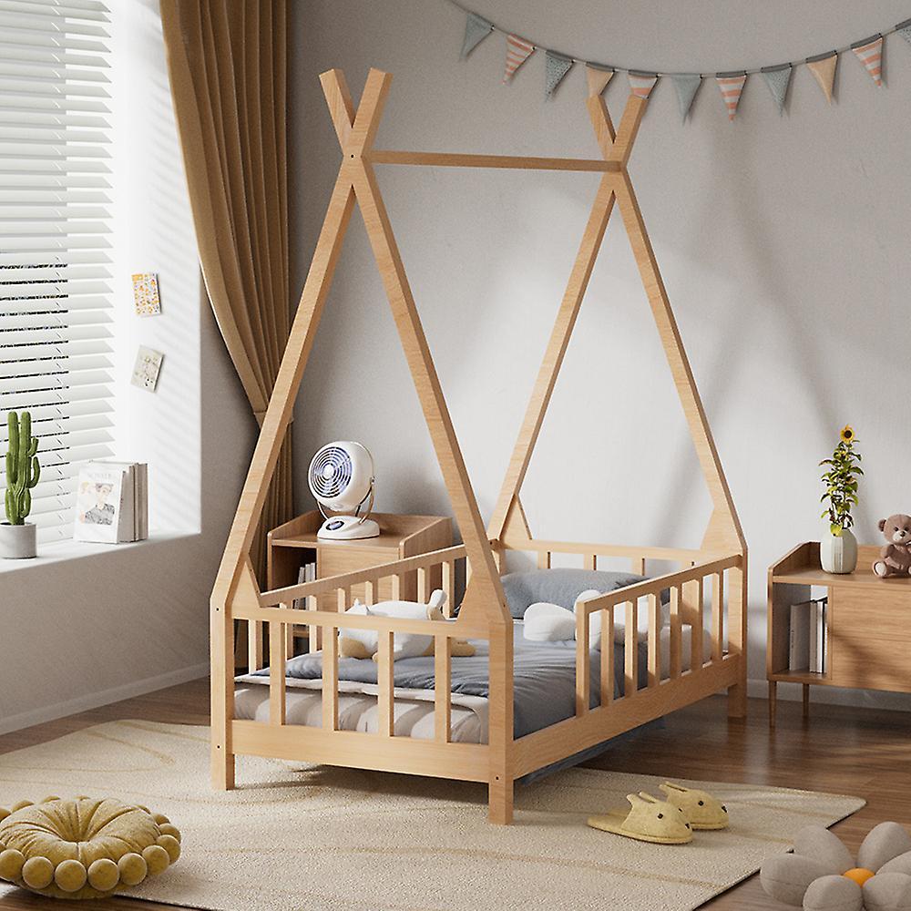 Living And Home Livingandhome Kids House Bed Frame With Fence