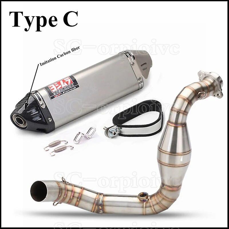 Loerss G310 Motorcycle Full Exhaust Systemcarbon Fiber Muffler Modified Pipe Yoshimura Silencer Db Killer Slip-on For Bmw G310gs G310r Type C