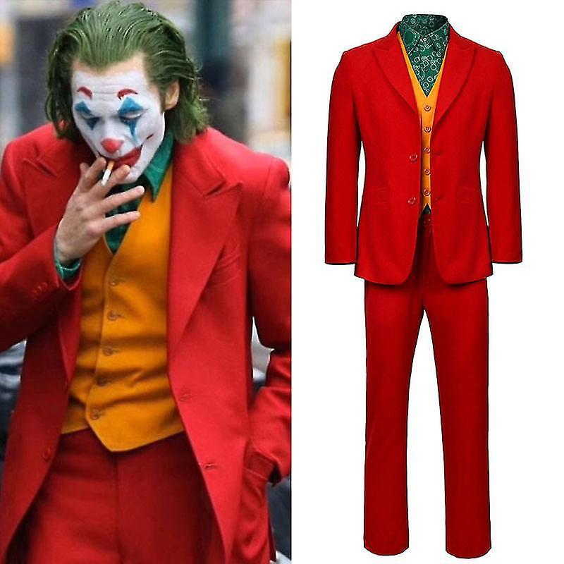 Movie Joker Cosplay Costume Arthur Fleck Full Set Halloween Fancy Dress Carnival Costume For Women And Kids Whbyv With wig L