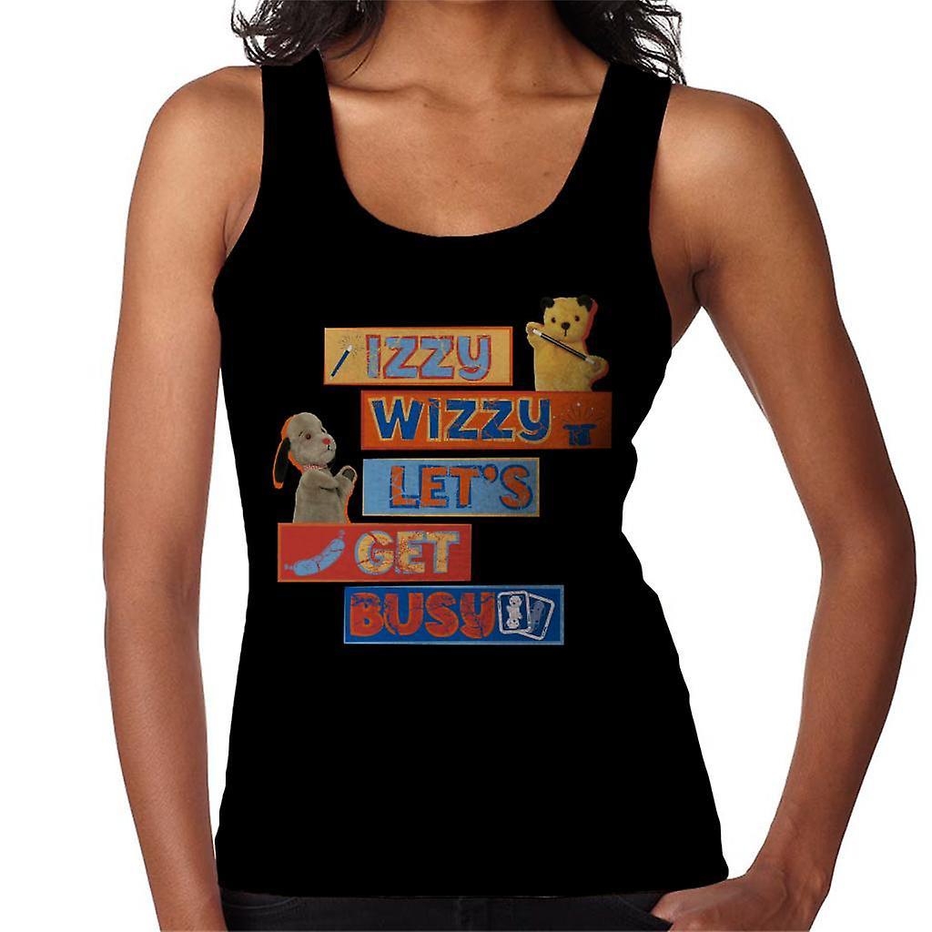 Sooty Izzy Wizzy Let's Get Busy Women's Vest Black Large