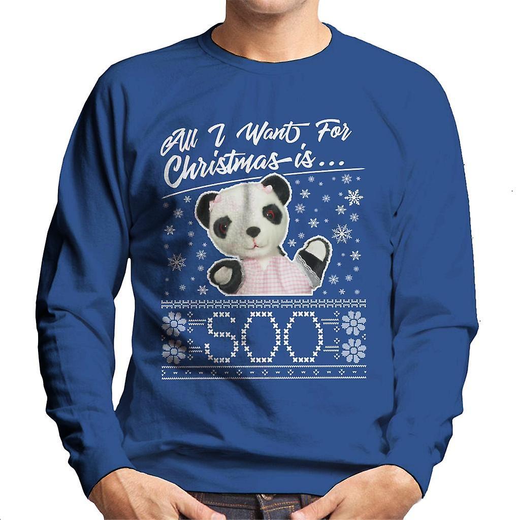 Sooty Christmas All I Want For Christmas Is Soo Men's Sweatshirt Royal Blue Large