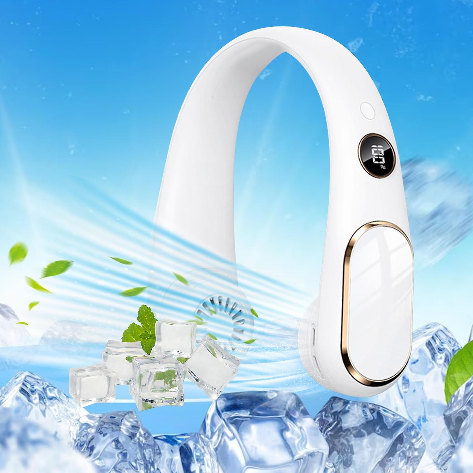 Kakanwo Summer Neck Hanging Fan Portable Usb Charging Portable Small Fan White Free Size