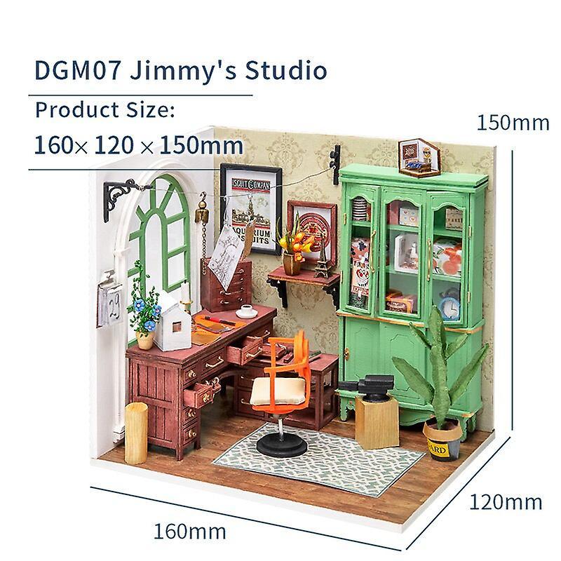 Toy Craft Kits Robotime Rolife Diy Wooden Dollhouse Miniature Dgm07 Jimmy's Studio