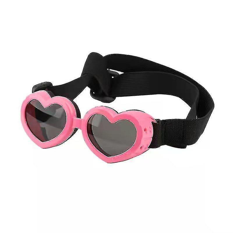 Tianzun Dog Goggles Small Breed Dog Sunglasses, Uv Protection Heart Shape Dog Sunglasses With Adjustable Strap