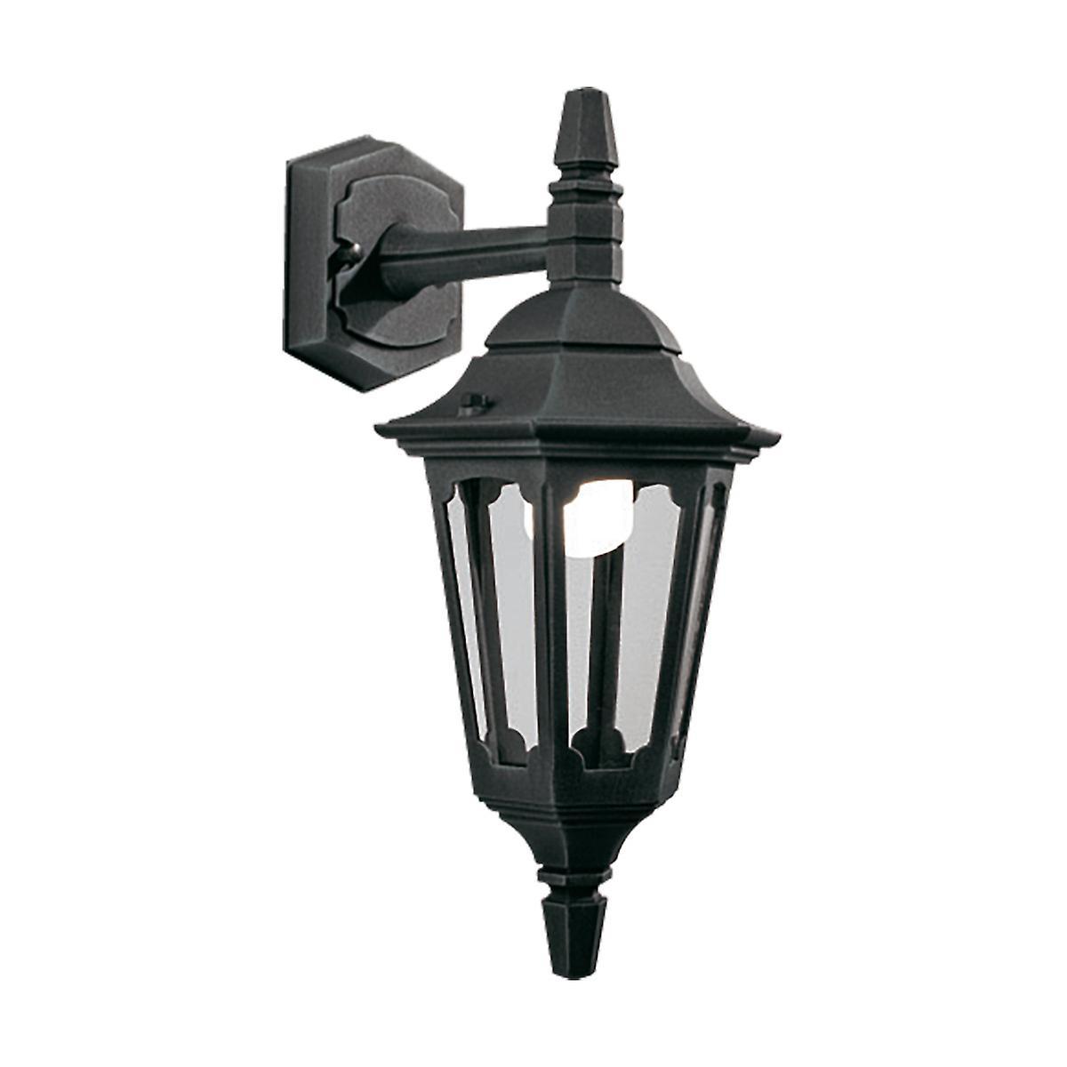 Parish 1 Light Outdoor Wall Lantern Light Black IP44 E27