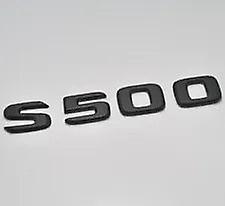 For Mercedes Benz S500 Matt Black Rear Boot Trunk Letter Number Badge Emblem