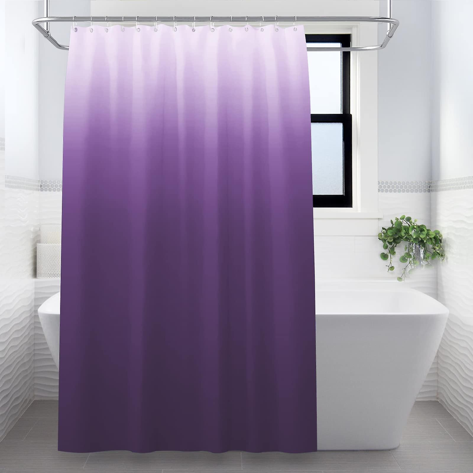 Mintian Shower Curtain, Gradient Purple Shower Curtains With Strong Hooks, Thick Duty Bath Curtains Bathroom Accessories, 180x180cm