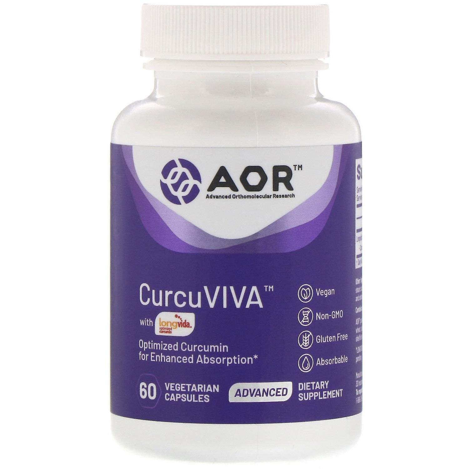 Advanced Orthomolecular Resear Advanced Orthomolecular Research AOR, CurcuViva, 60 Vegetarian Capsules