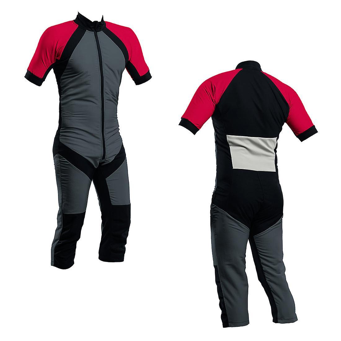 SkyexSuits Skydiving summer suit charcoal-red-silver s2-04 Red. silver and grey Xs / men