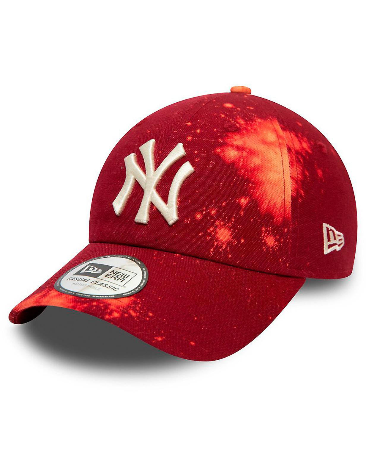 New Era MLB New York Yankees Curved Peak Cap Hot Red Red / Purple