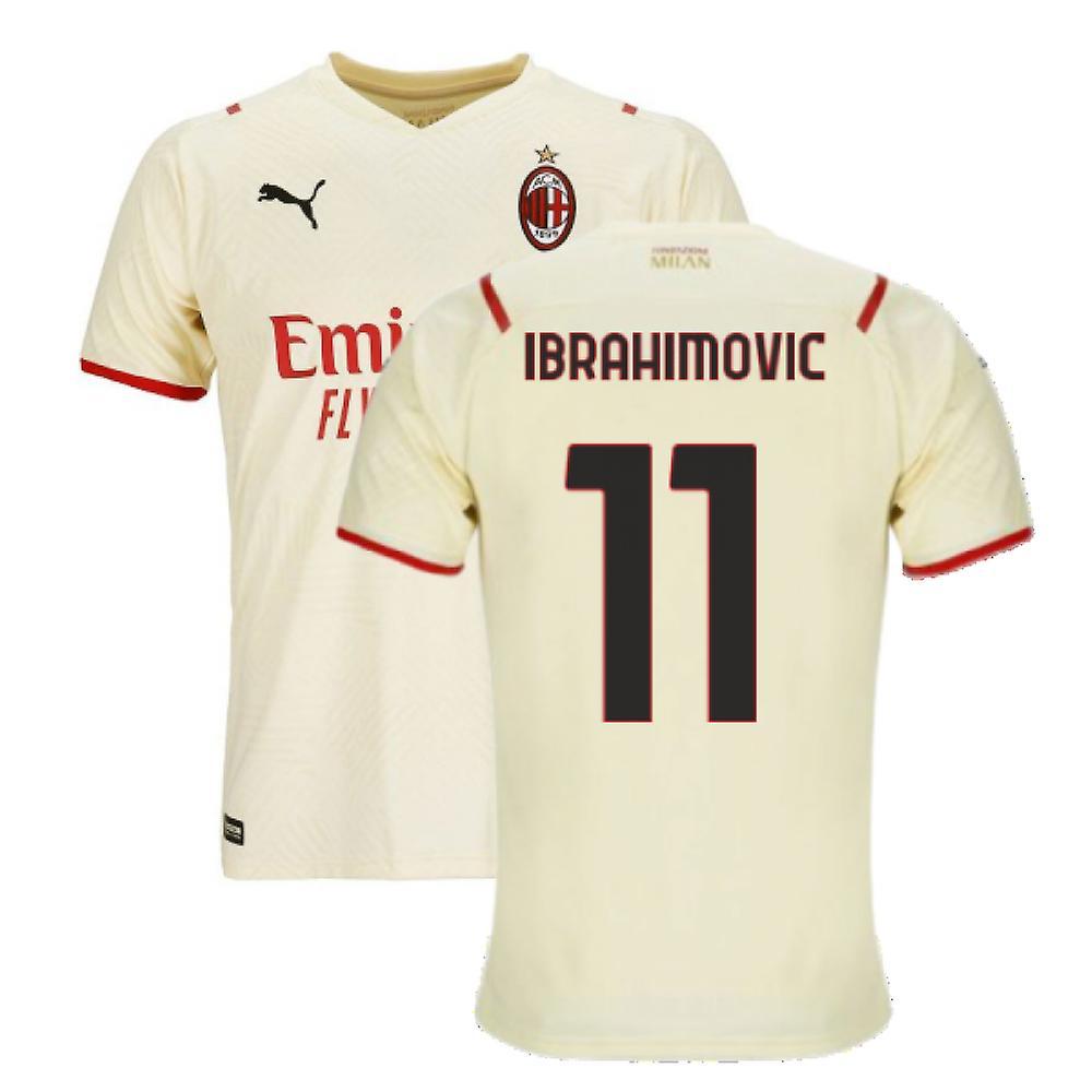 Puma 2021-2022 AC Milan Away Shirt (IBRAHIMOVIC 11) White Medium Adults