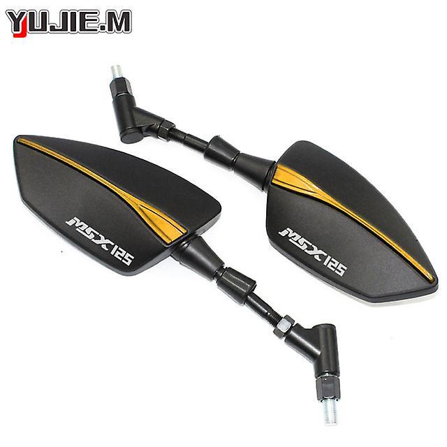 Motor Vehicle Mirrors For Honda Msx125 Grom Msx 125 2013-2022 2021 2020 Motorcycle Adjustabale Side Rearview Mirrors Universal Rearview MSX125 Glod