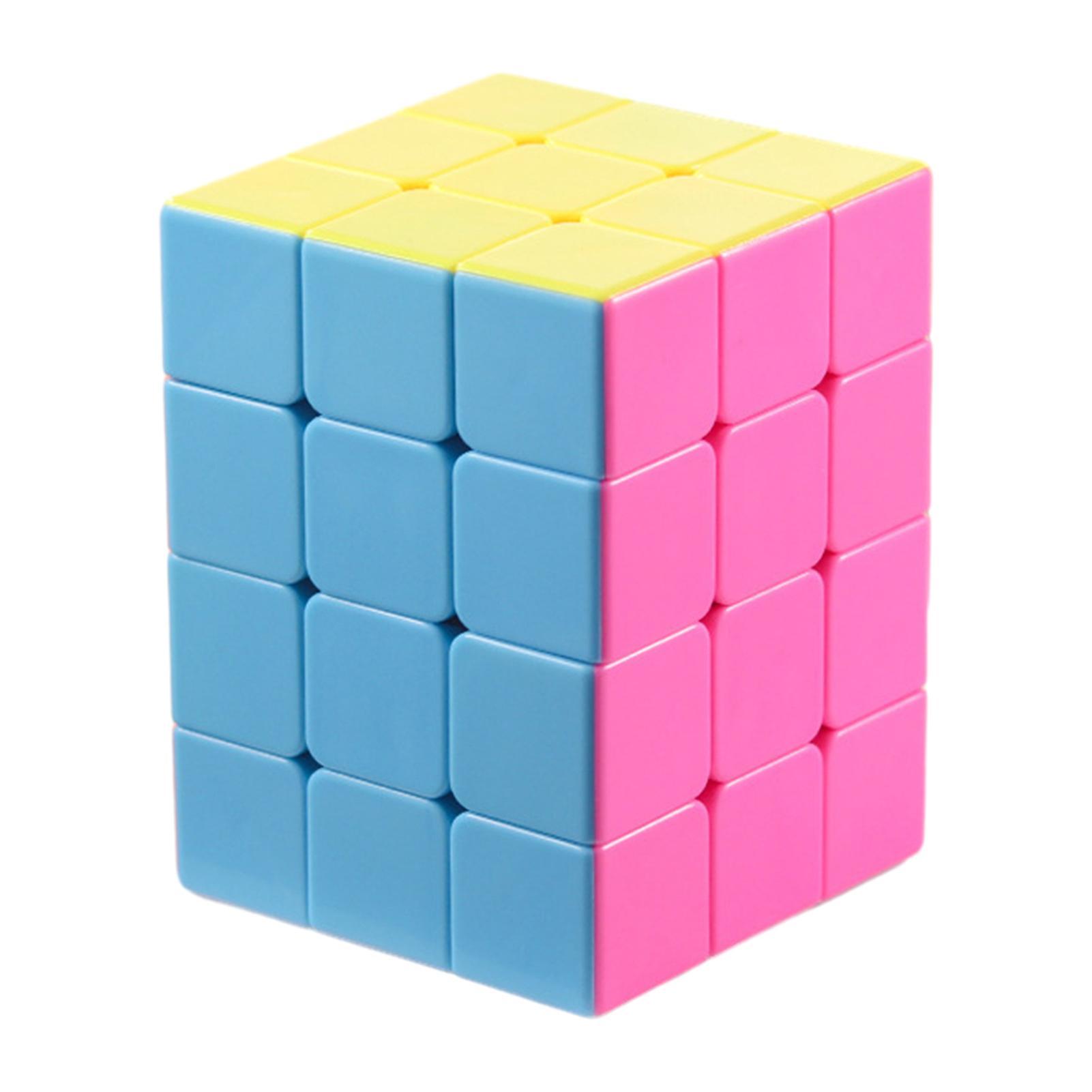 Haloppe Professional Speed Cube Puzzle Toy 2x2x2 2x3x3 3x3x4 Candy Color Smooth Cube Toy Kids Educational Toy Teens Adults Funny Fidget Toy C