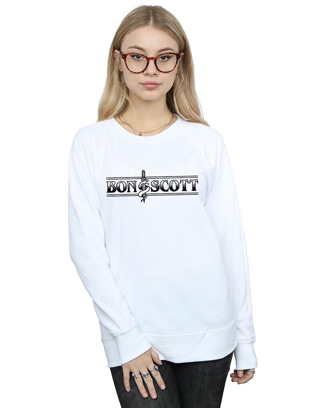 Absolute Cult Bon Scott Women's Bemguit Grime Sweatshirt White Large