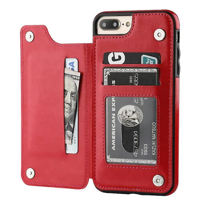 Stuff Certified ® Stuff Certified® Retro iPhone XR Leather Flip Case Wallet - Wallet Cover Cas Case Red