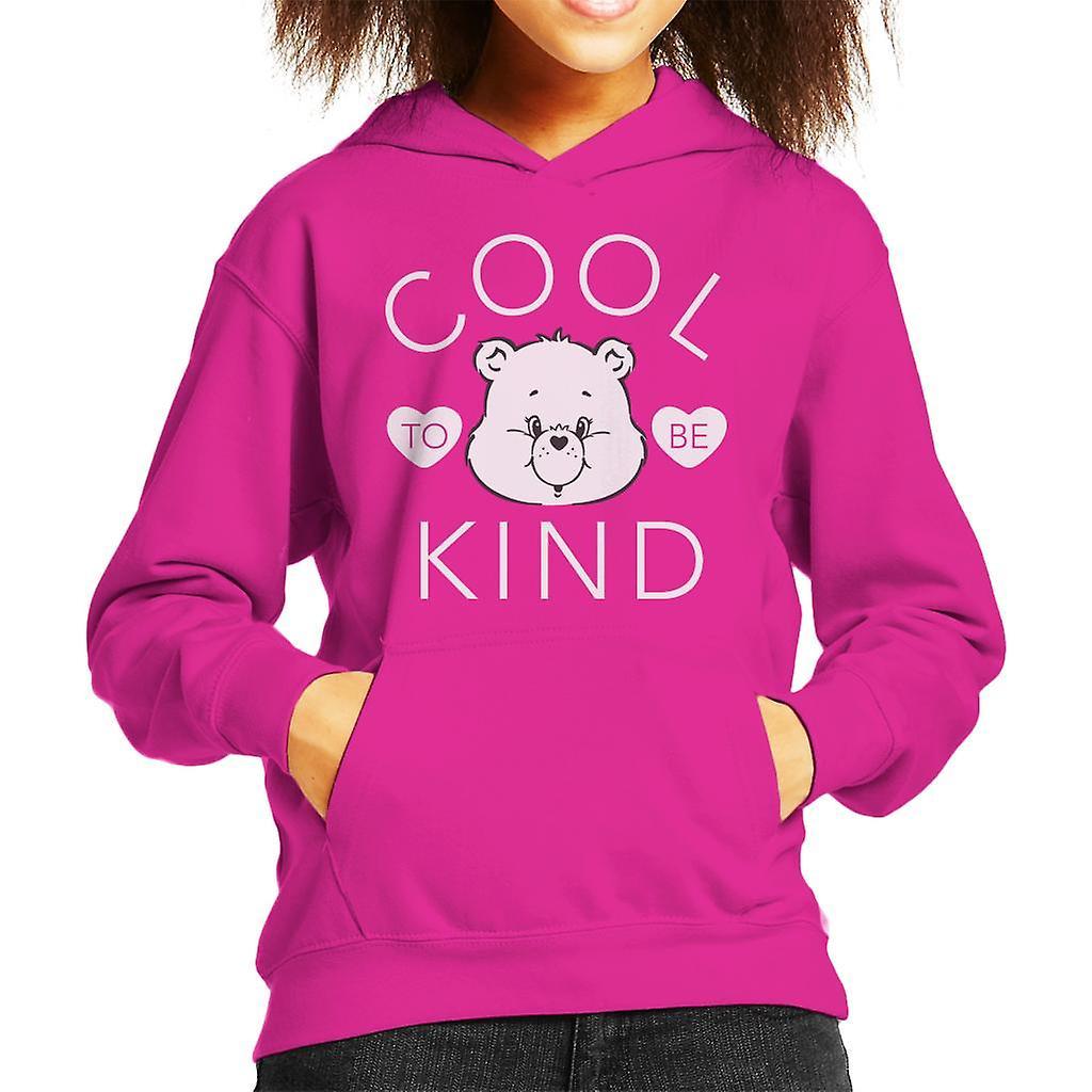 Care Bears Tenderheart Bear Cool To Be Kind Kid's Hooded Sweatshirt Hot Pink X-Small (3-4 yrs)