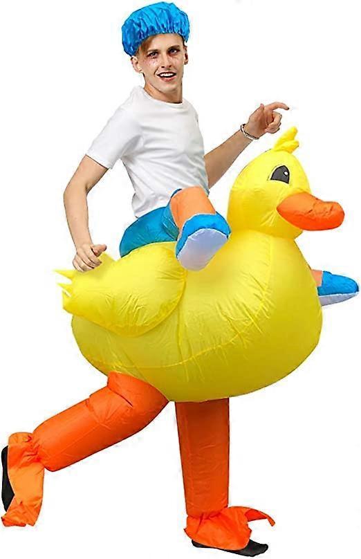 Phwj Yellow Inflatable Duck Costume For Adult