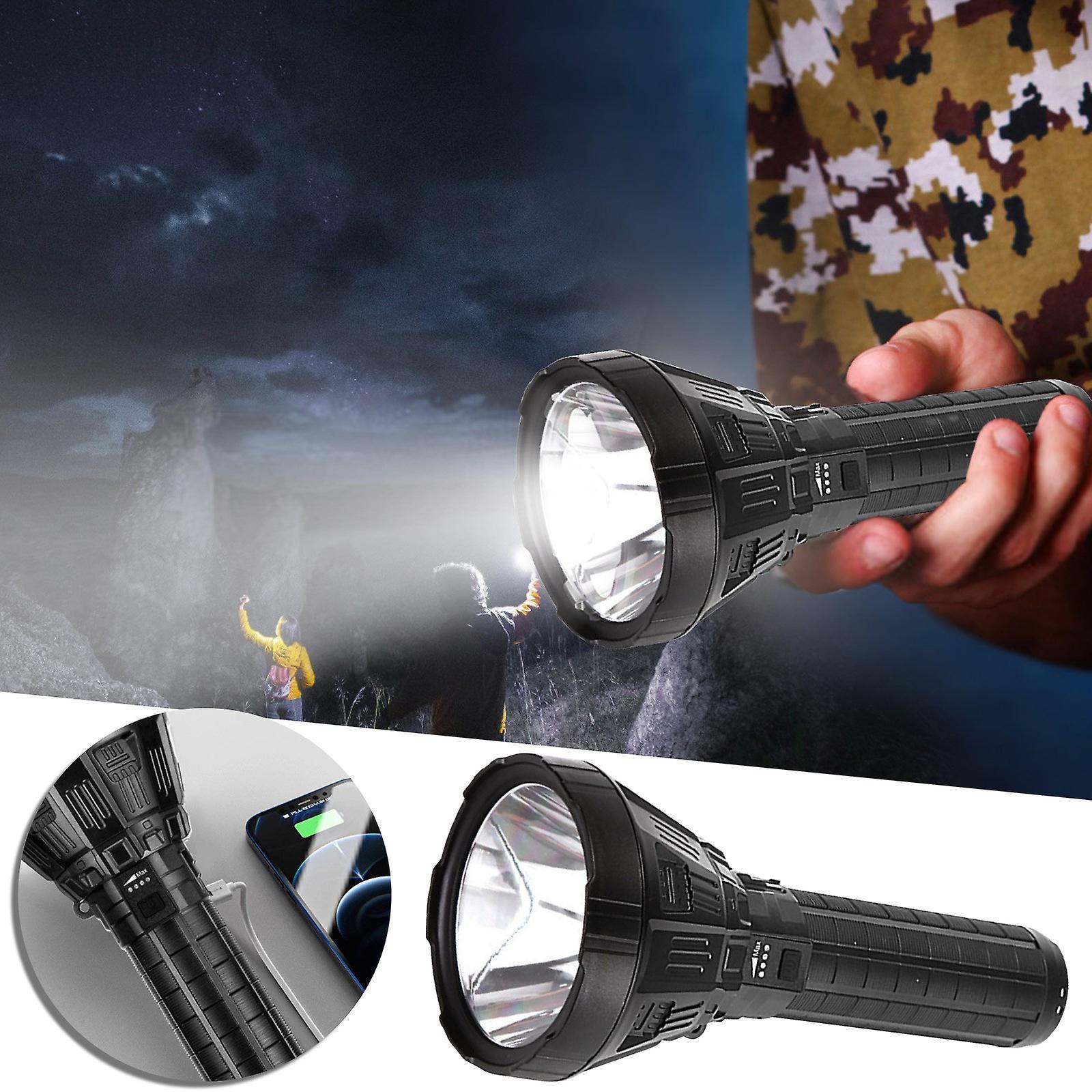 Gaoguang Led Torch 100000 Lumens High Power Super Bright Powerful Flashlight, Usb Rechargeable 5 Modes Military Torch Light Outdoor Searchlight Wit...