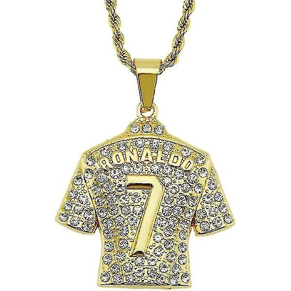 Heyone Men's Jersey Necklace, Hip Hop Ronaldo No. 7 Jersey Necklace