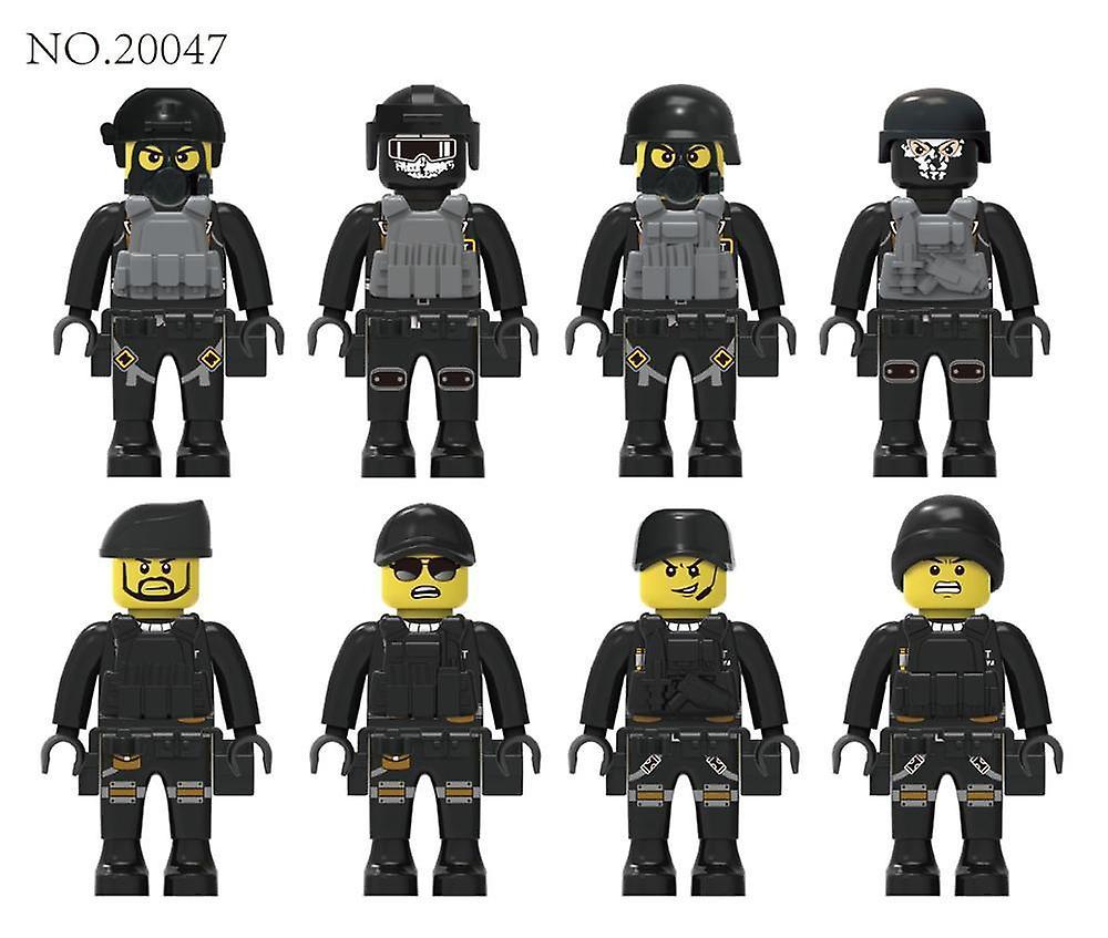 Slowmoose Building Block, Speciai Police Swat Team - Educational Brick Figure 20047