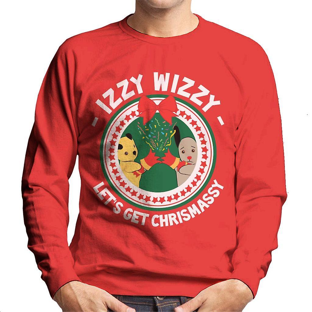 Sooty Christmas Izzy Wizzy Lets Get Chrismassy Men's Sweatshirt Red XX-Large