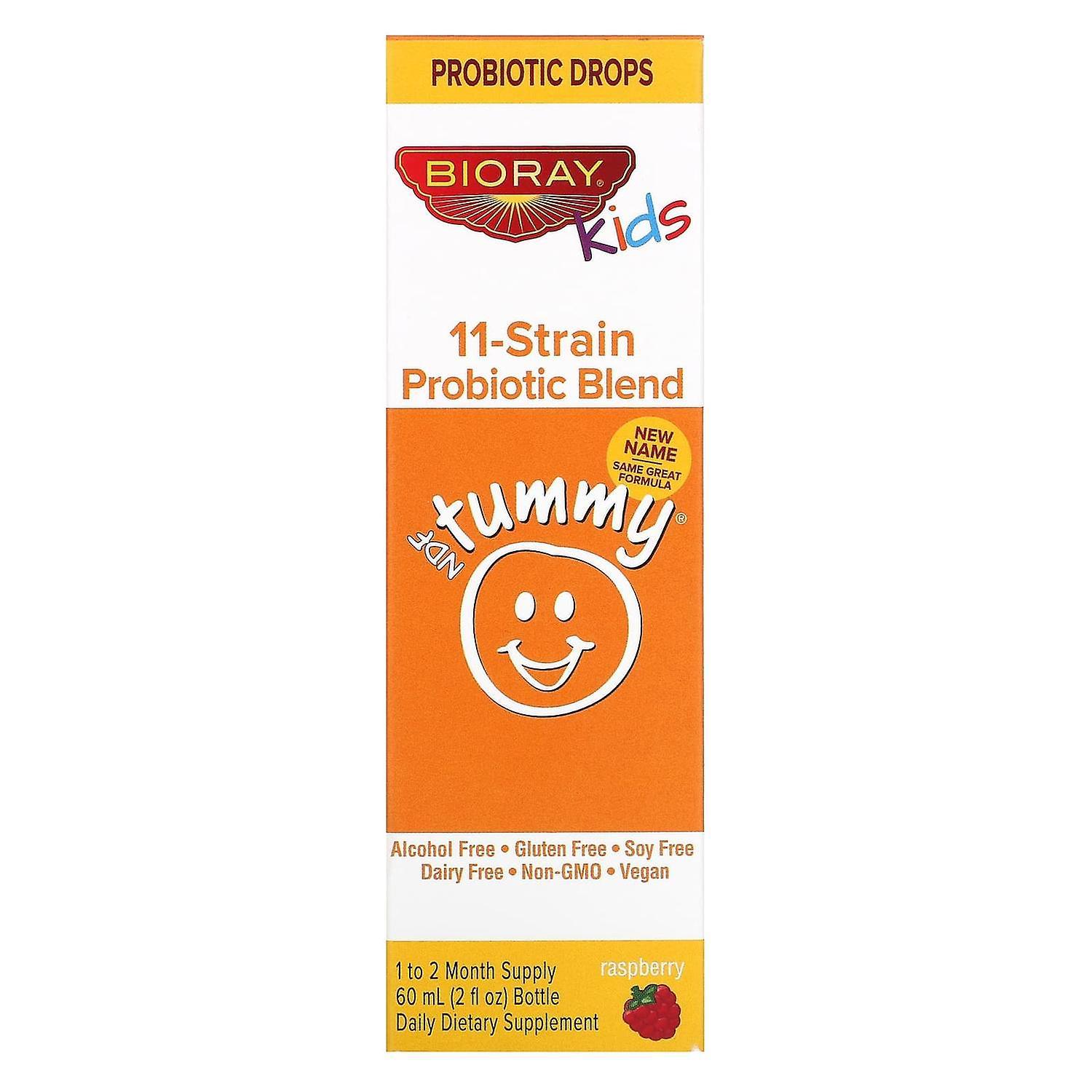 Bioray Inc. Bioray Inc., Kids, NDF Tummy, 11-Strain Probiotic Blend, Raspberry Flavor, 2 fl oz (60 ml)