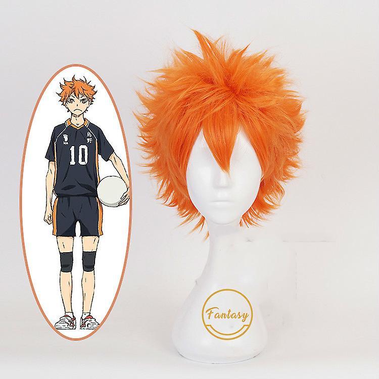 Bolongking Shoyo Hinata Hinata Shoyo Anime Haikyuu!! Short Wig Cosplay Costume Heat Resistant Synthetic Hair+ Free Wig Cap