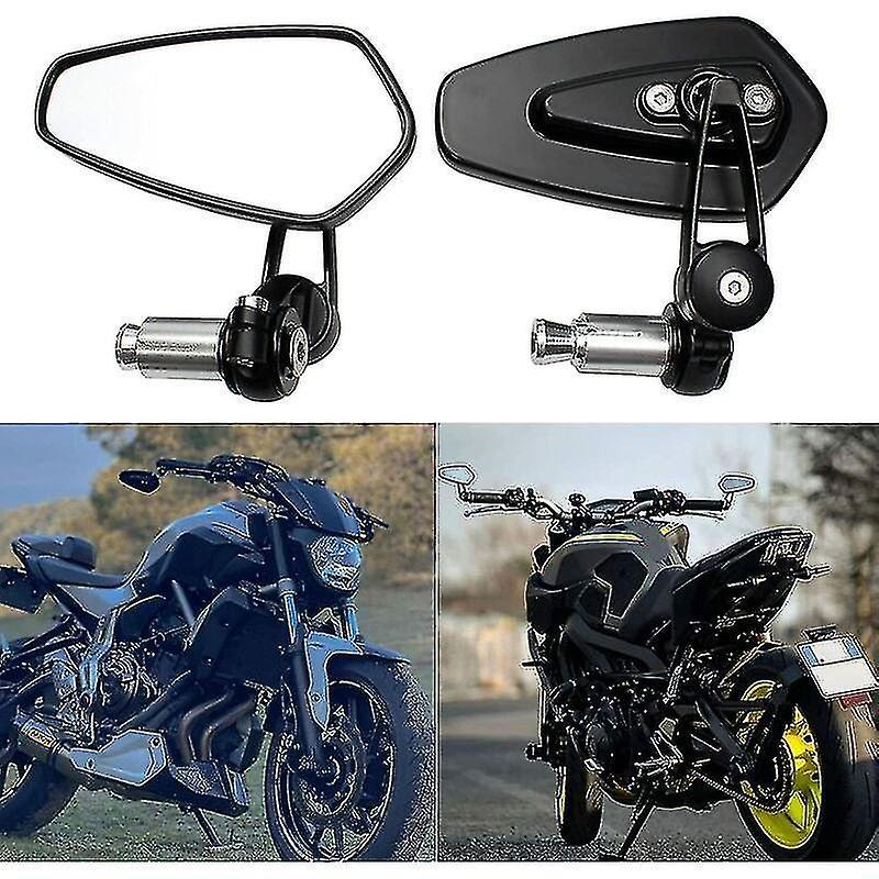 Get It Motorcycle Handlebar Mirrors Motorbike Mirrors compatible Xj6 Mt01 Mt03 Mt07 Mt09 black