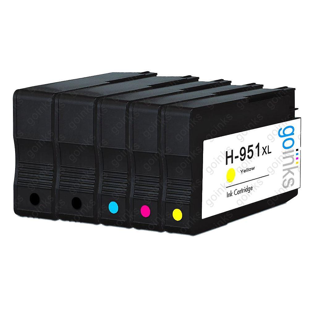 Go Inks 1 Compatible Set Of 4 + Extra Black HP 950 & 951 (HP 950XL & 951XL) Printer Ink Cartridges Black/Cyan/Magenta