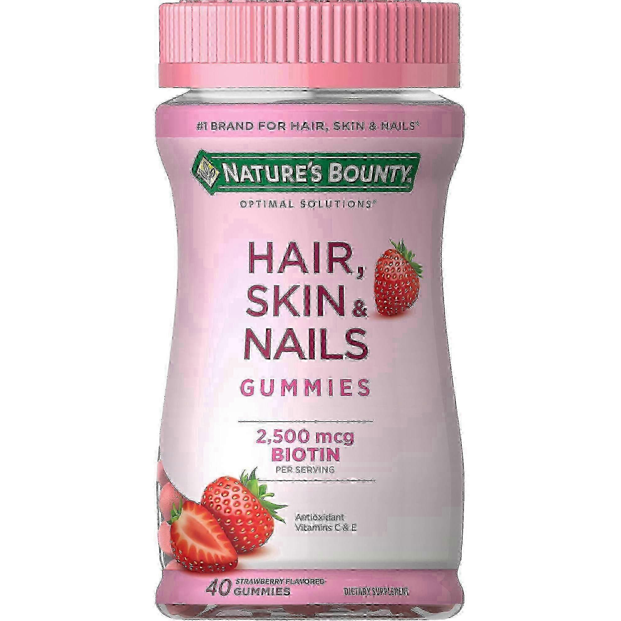 Natures Bounty Natures's Bounty Hair, Skin & Nails Gummies, Strawberry, 40 Ea