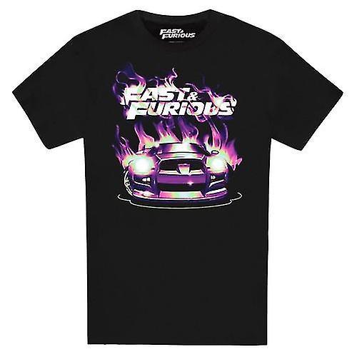 Fast & Furious Mens Flames T-Shirt Black M