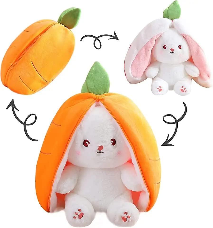 Kensty Carrot Bunny Transformed Into Little Rabbit Fruit Doll Plush Toy Carrot Rabbit Plush Doll Girl Kids Birthday Present (carrot Rabbit, 25cm)