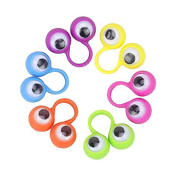 Unbrand 50 Pcs Finger Toy Educational Intelligent Finger Toy Large Eyes Finger Ring Puppets Funny Finger Game Toy For Kids Children Gift Party Favo...