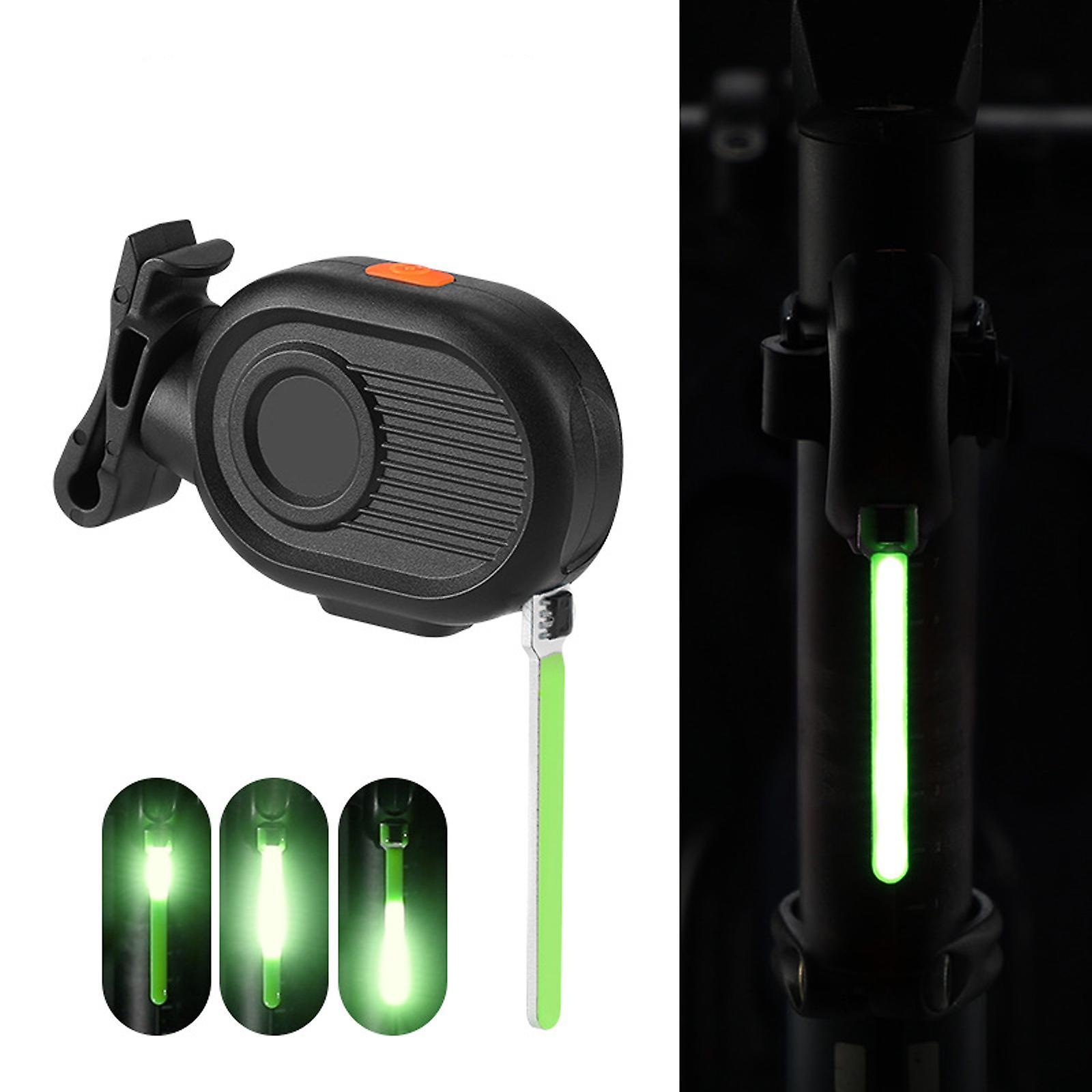 Fongwan Led Photondrop Bicycle Tail Light, Bright Flowing Taillight Bicycle Photondrop Rear Light 3 Modes, Bicycle Rear Warning Flashlight green Light