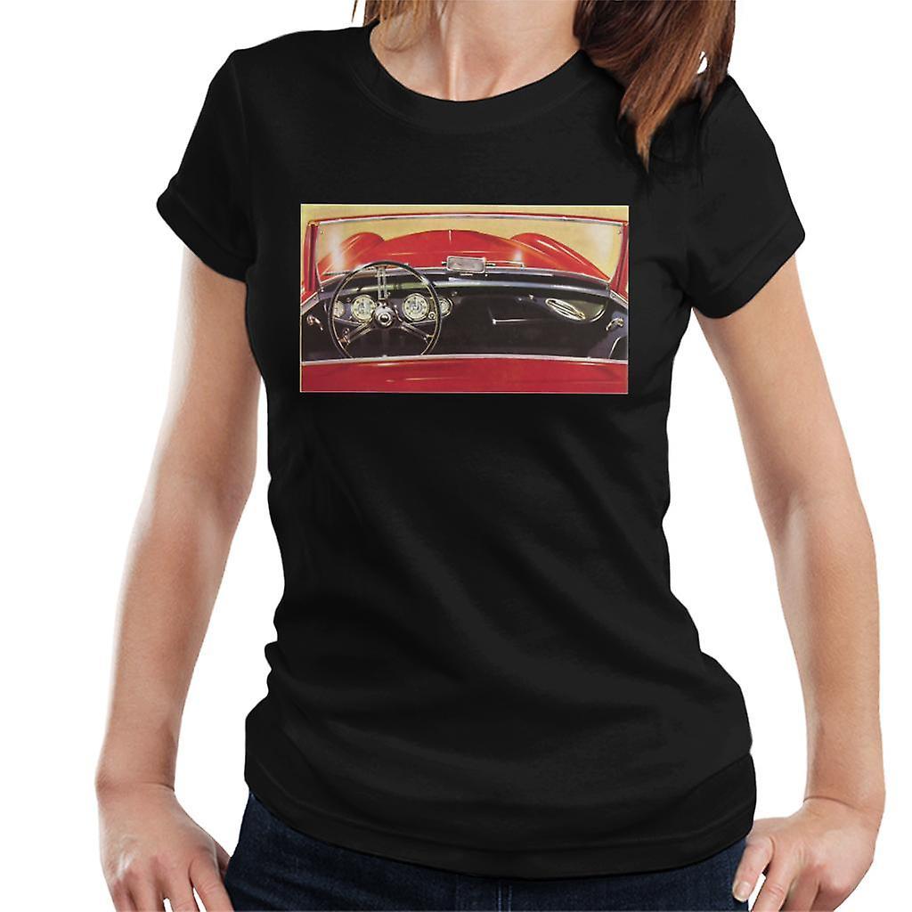 Austin Healey Drivers Seat British Motor Heritage Women's T-Shirt Black Medium