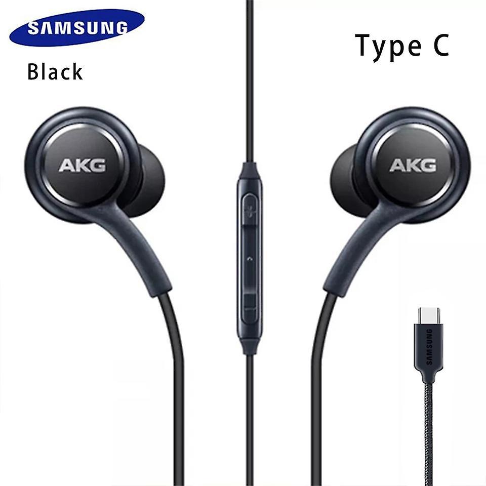 Zkdsv Samsung Akg Type C In-ear Wired Earphones Headphones With Mic Usb C Galaxy S22 S21 S10 Z Flip Note 20 10 3.5mm typec black