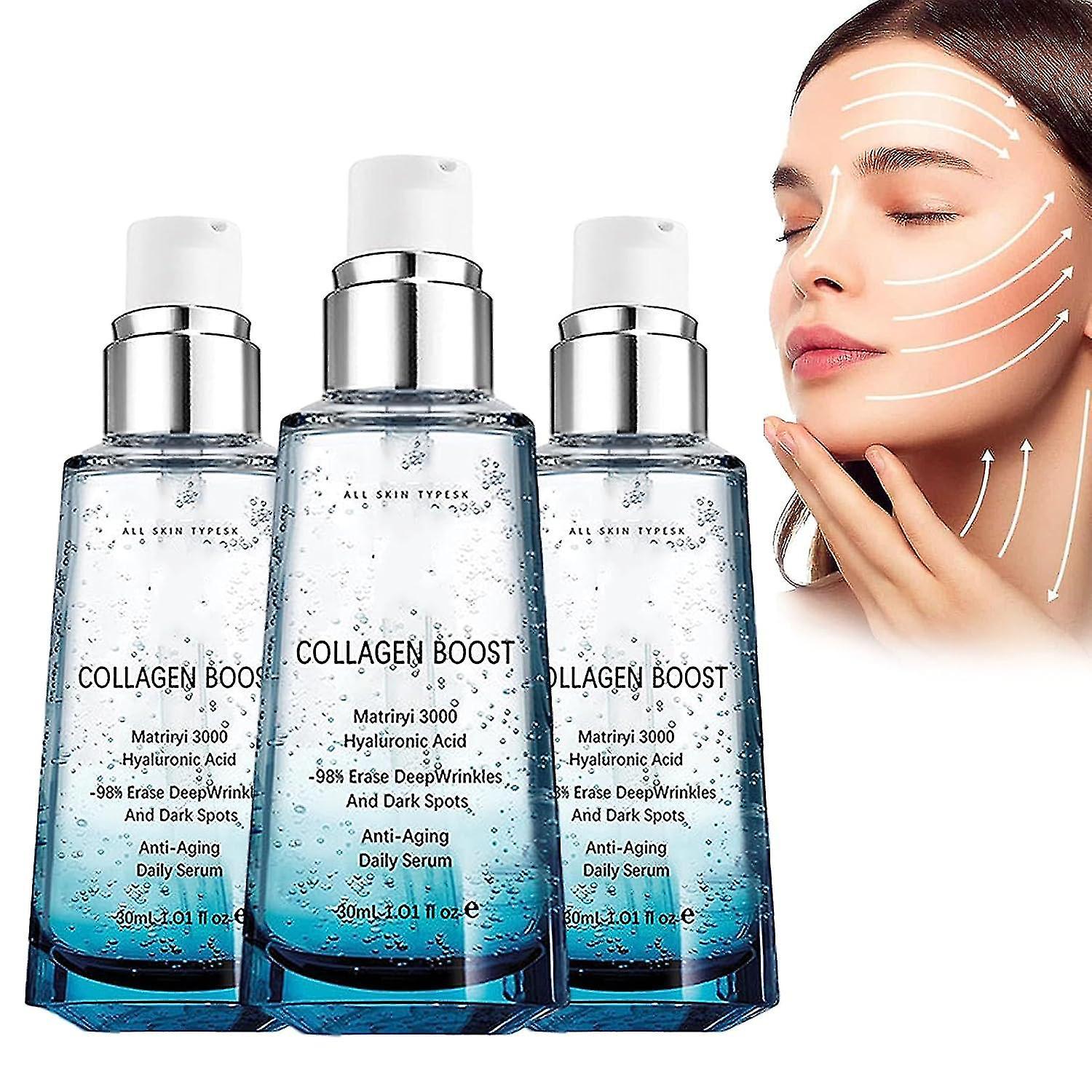 unbrand Koran Advanced Collagen Boost Anti-ageing Serum, Hyaluronic Acid Serum For The Face Against Ageing, Collagen Boost Anti-ageing Serum 3 pcs