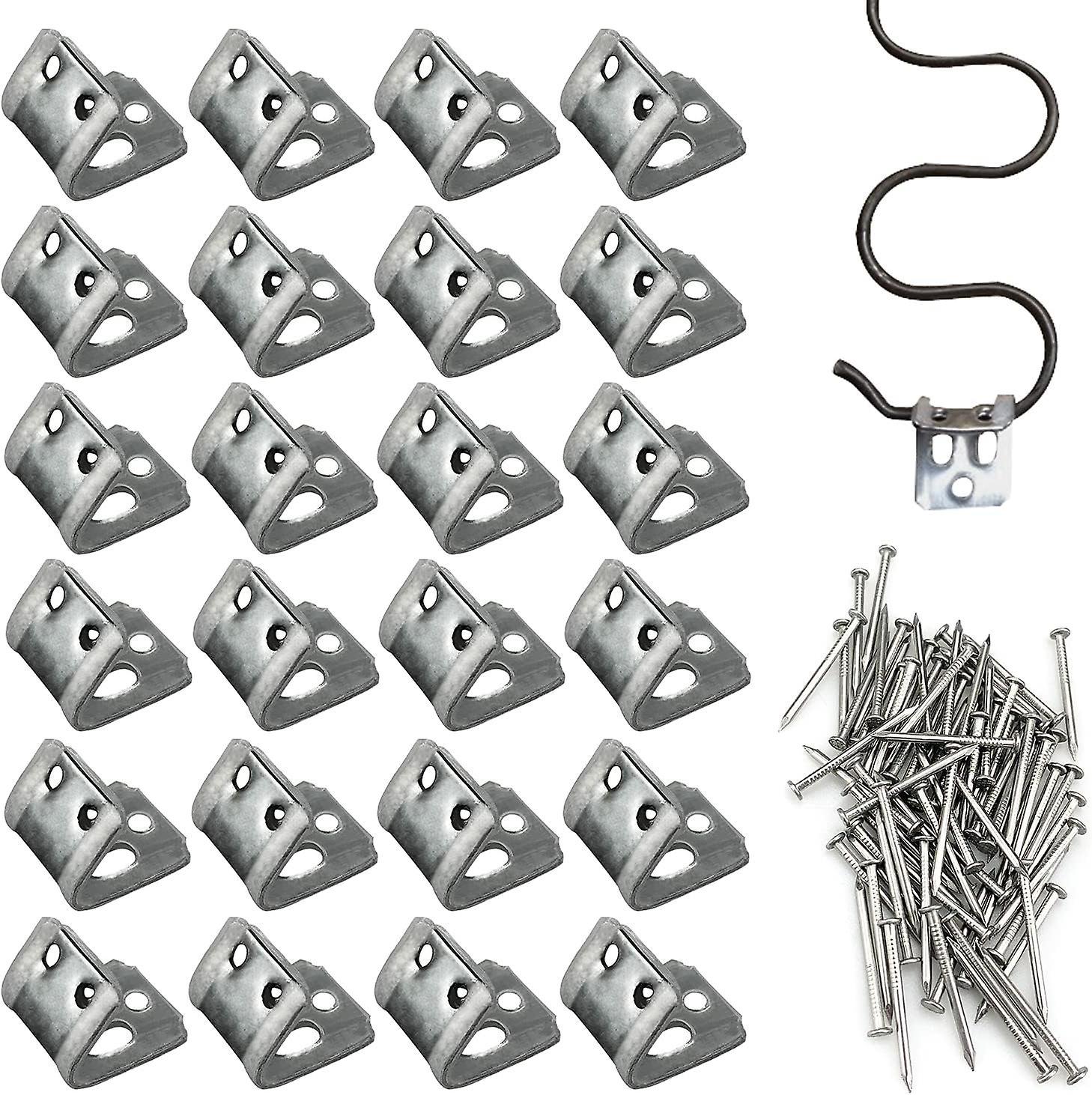 Almi 24pcs Five-hole Rubber Spring Clamps Sofa Spring Clip Sofa Cover Clip (silver)