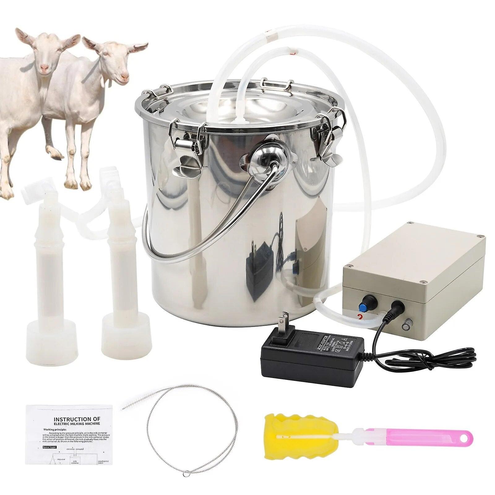 mickcara 5L cow goat electric milking machine stainless steel milker electric vacuum pump 240v automatic efficient milking machine Milker for goat