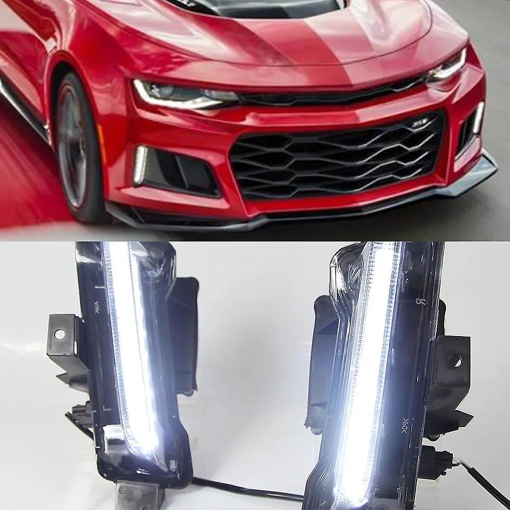 Scitoo Cscsnl 1 Set For Chevy Camaro Zl1 Rs 1lt 2016 2017 2018 2019 Car Led Drl Fog Lights Daytime Running Light With Yellow Signal White