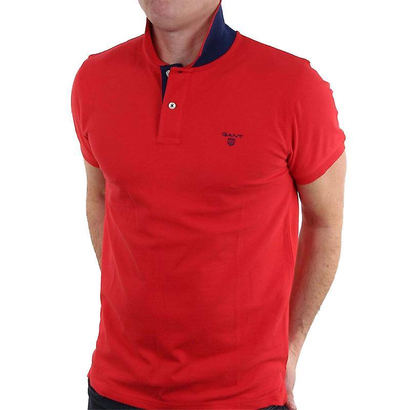 Gant Mens Polo Shirt Short Sleeve Casual Summer Tee Golf Spo Red S