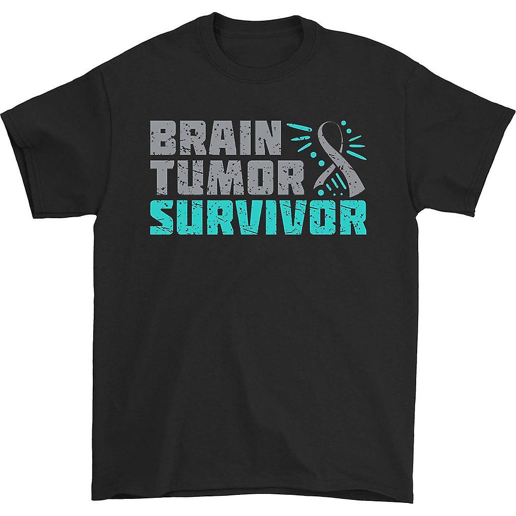 HISHARK Brain tumor survivor t-shirt black L