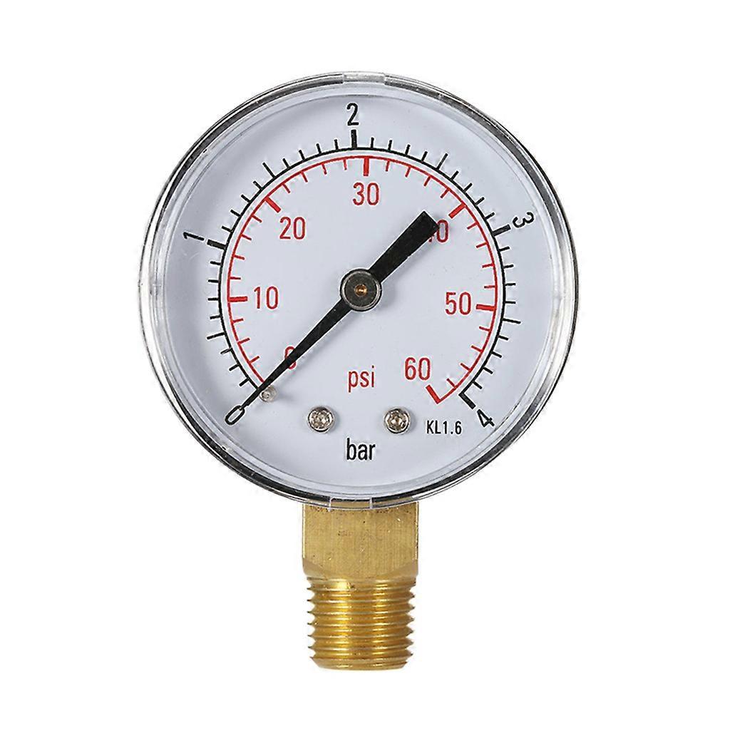 unbrand Practical Pressure Gauge 0-4bar/0-60psi Air Compressor Hydraulic Pressure Meter