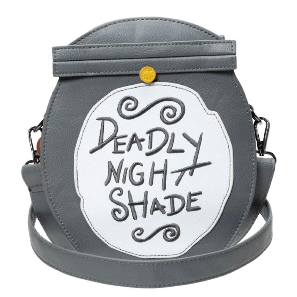 The Nightmare Before Christmas Officially Licensed Loungefly TNBC Deadly Night Shade Bottle Printed Crossbody