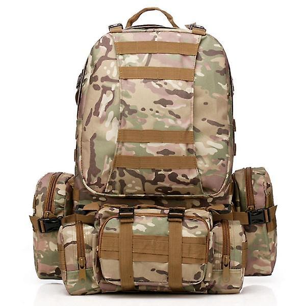 GreenZech 50L military nylon outdoor sports rucksack backpack for camping hiking etc Cp camouflage