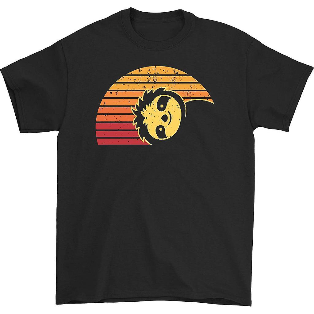 HISHARK Sloth retro sunset t-shirt black XL