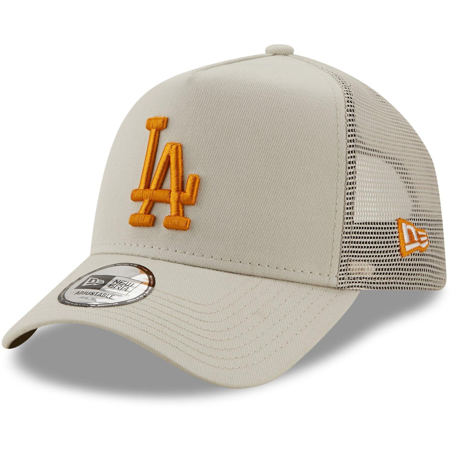 New Era A-Frame Trucker Cap - Los Angeles Dodgers Stone Beige One Size